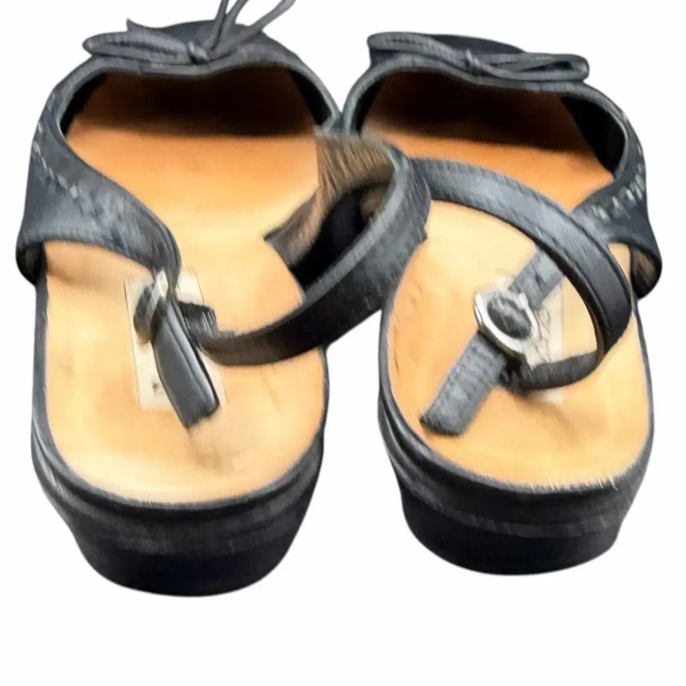Paul Green Black Leather Slingback Ballet Flats EU 4 US 6.5 made in Austria